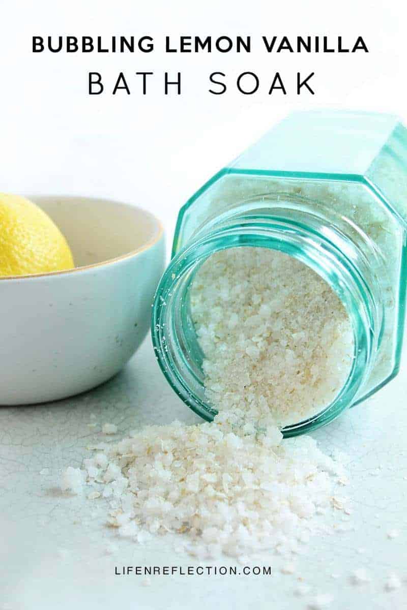 Diy Bubbling Lemon Vanilla Bath Soak Recipe Life N Reflection